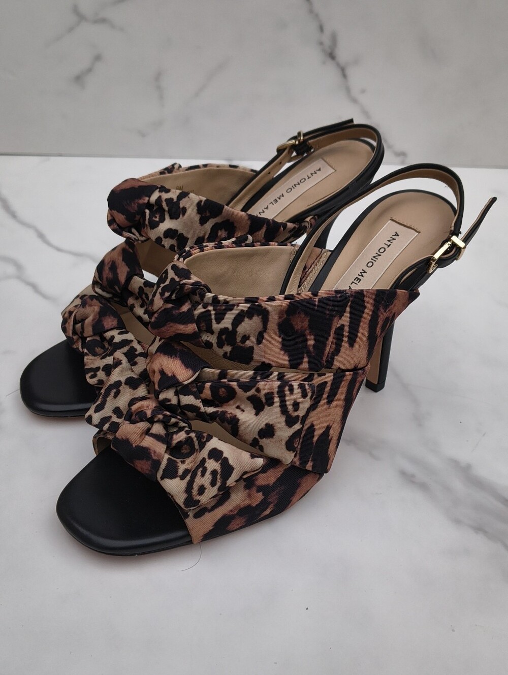 Antonio Melani Vilada Triple Bow Leopard Heels